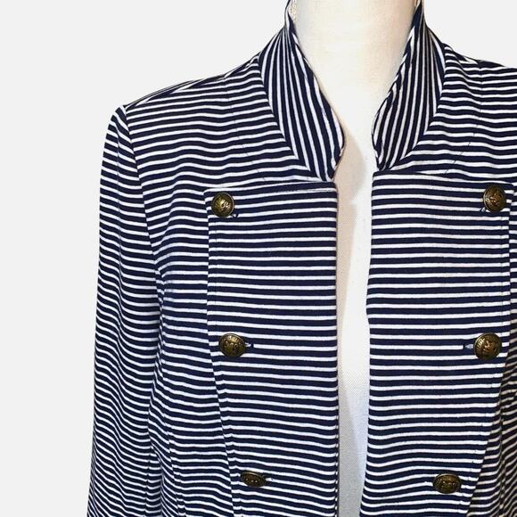 Tommy Hilfiger Double Breasted Military Style Nautical Blazer Jacket Women's M - Picture 1 of 13